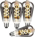 ST64 Vintage LED Edison Bulbs 60 Watt Equivalent, Dimmable 3000K Warm White Smoky Grey Glass E26 Base 6W LED Filament Flexible Spiral Light Bulbs,...