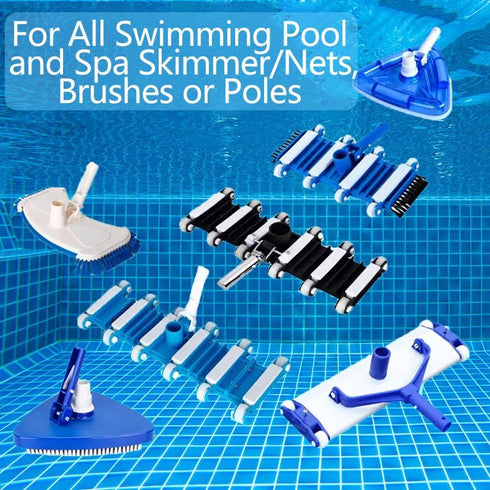Pool Brush Clip,Pool Pole Clips,Stainless Steel Pool Clips Butterfly V Clip for All Swimming Pool and Spa Skimmer/Nets,Brushes or Poles (6PACK)...