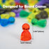 120 Pieces Game Pawns,Plastic Tokens Board Game Accessories,Multicolor Board Game Tokens with Portable Box(Translucent,6 Colors)...
