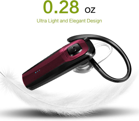 Bluetooth Earpiece, M26 Bluetooth Headset Handsfree Wireless Headphone with Noise Cancelling and Microphone Compatible for Android iPhone Cell Pho...