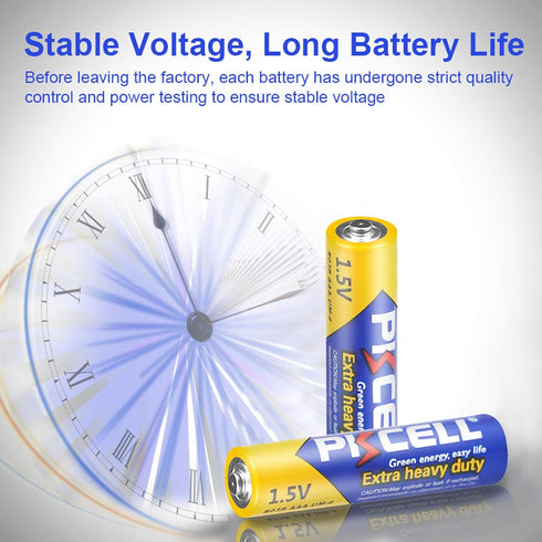 PKCELL AAA Batteries,3A R03P UM4 Battery,1.5V AM4 AAA Carbon Zinc Single Use Triple A Batteries for LED Candles Clock Remote Controls Flashlights ...
