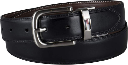 Tommy Hilfiger Men's Reversible Belt, Brown/Black Casual, 42...