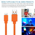 JAINTA USB Fast Power Charging Charger Cable Cord Compatible with for JBL Wireless Bluetooth Speaker Earphone Headphone - 3.3FT & Orange...