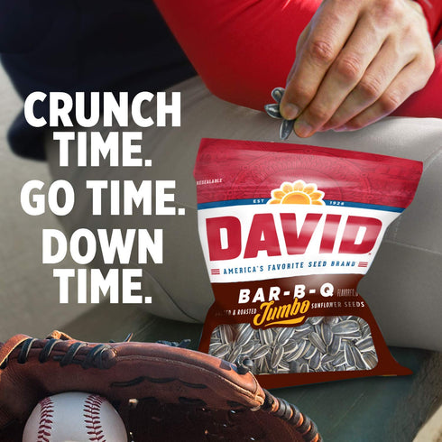 David Jumbo Sunflower Seeds Bar-B-Q Flavor 5.25 oz Bag...