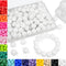 70Pcs Silicone Beads, 15mm White Silicone Beads Bulk for Keychain Making Rubber Round Silicone Beads for DIY Bracelets and Necklace Crafts Making ...