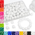 70Pcs Silicone Beads, 15mm White Silicone Beads Bulk for Keychain Making Rubber Round Silicone Beads for DIY Bracelets and Necklace Crafts Making ...