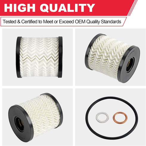 Engine Oil Filter Fits for BMW Mini Cooper Cooper Clubman Countryman Paceman - R55 R56 R57 R58 R59 R60 R61 Replaces# 11427622446 (2 Pcs)...