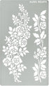 Aleks Melnyk No.269 Metal Stencil, Rose Flower Branch, Rose Vine, Swirls, Leaf Blossom, Small Stencil, 1 PC, Template for Wood Burning, Engraving,...