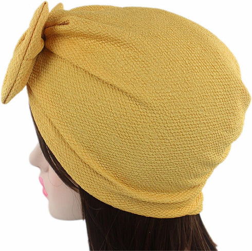 Qhome Womens Luxury Bow Turban Hat Stylish Chemo Cap Red...