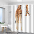 Moslion Giraffe Bathroom Shower Curtain Wild Animal Watercolor Giraffe Brow White Feather Shower Curtains Home Decorative Waterproof Polyester Fab...