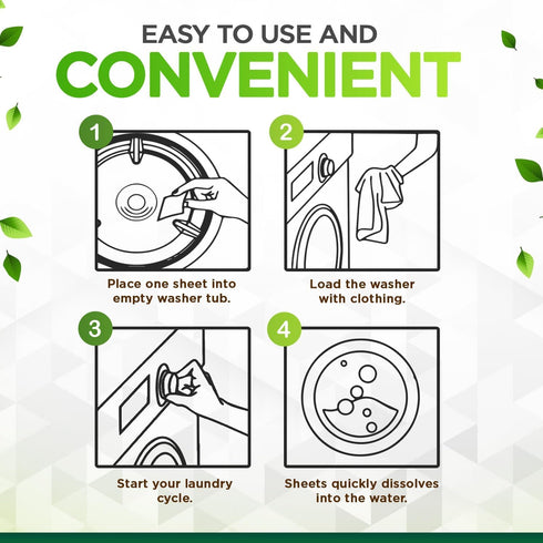 Laundry Detergent Sheets up to 100 Loads - Eco Friendly, Sustainable, Biodegradable & Liquidless Strips, 50 Sheets...