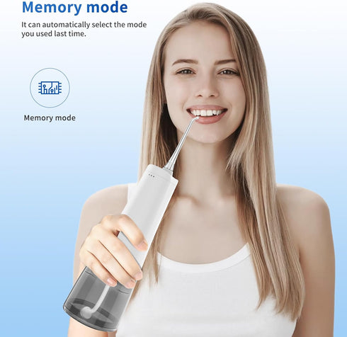 Water Dental Flosser Portable Teeth Cleaner 9 Modes Water Picks 300ml Large Tank Cordless Oral Irrigator Rechargeable Ipx7 Waterproofe High Pressu...