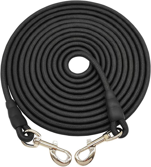 Tie Out Rope Dog Leash, 8-10-13-15-20-25-30-35-40-45-50FT Heavy Duty Nylon Check Cord for Medium Large Dogs Indoor/Outdoor Playing Camping Backyar...