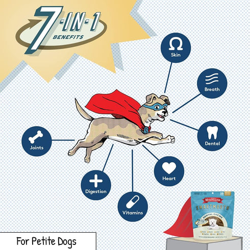 The Missing Link Smartmouth Vet Developed Dental Chew Treats, 7-in-1 Benefits: Healthy Teeth & Gums, Breath, Skin, Joints, Digestion, Heart, Immun...