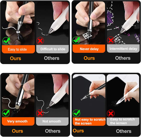 Penyeah Stylus Pen, 4 in 1 Disc Stylus Pens for Touch Screens, High Precision and Sensitivity Universal Capacitive Stylus, Stylist for Tablets,iPh...