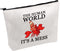 FOTAP Sebastian Movie Inspired Gift The Human World It’s A Mess Cosmetic Bag Mermaid Movie Fan Gift Sebastian Crab Quote Makeup Bag (A MESS)...