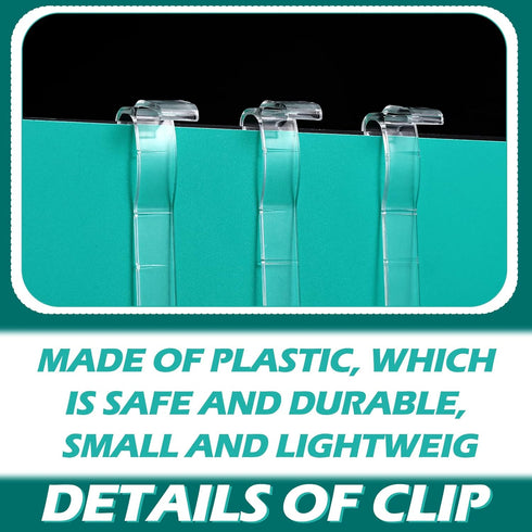 Blulu 3 Inch Valance Clips Window Blind Hidden Clip Clear Plastic Retainer Latent for Horizontal Blind(30 Pieces)...