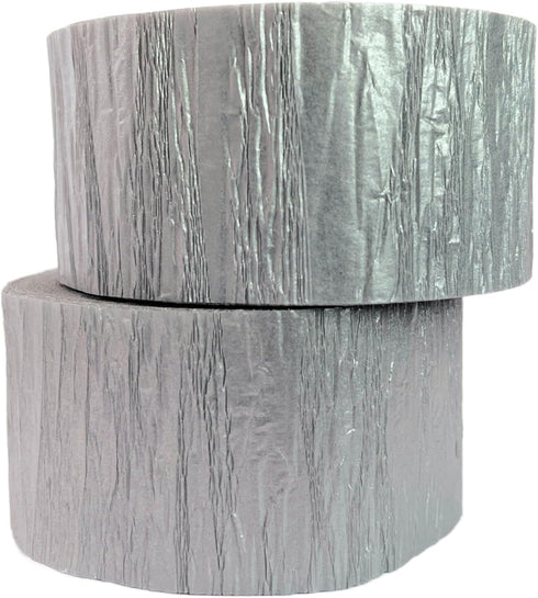 Metallic Silver Crepe Paper Streamers 2 Rolls Made in USA...