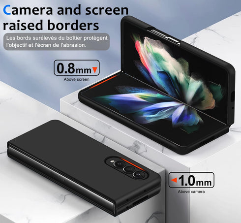 Z Fold 3 Liquid Silicone Case for Samsung Galaxy Z Fold3 5G, Slim Phone Case for Women Girls, Soft Gel Rubber Ultra Thin Anti-Scratch Design Prote...