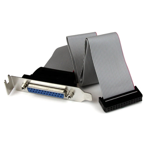 StarTech.com Low Profile 16in Parallel Port Header Cable Adapter w/ Bracket – DB25 to IDC26 Parallel Port Bracket DB-25 (F) to IDC 26 (F) (PLATE25...