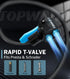 Bicycle Tire Pump Portable, Hand Air Pump for Bike Exercise Balls Inflatables, Fits Presta & Schrader Valve, Bike Floor Pump with Ball Pump Needle...