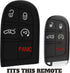 KeyGuardz Keyless Entry Remote Start Car Smart Key Fob Outer Shell Cover Soft Rubber Protective Case For Jeep Dodge M3N-40821302 (Pack of 2)...