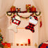 Skylety 2 Pieces Pet Christmas Stockings Buffalo Plaid Burlap 15 Inch Large Fish Shaped Bow Cat Christmas Stockings for Xmas Tree Home Holiday Par...