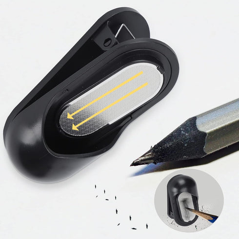 Sketch Pencil Grinder, Multifunctional Painting Spring Clip Folder Double Designs Sketch Pencil Charcoal Nib Sharpening Grinding Tool for Children...