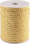 PH PandaHall 5mm 18 Yards Twisted Gold Rope Nylon Cord Trim Silk Cord Twisted Silk Ropes Graduation Honor Cord for Crafts Handfasting Home Décor U...