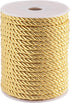 PH PandaHall 5mm 18 Yards Twisted Gold Rope Nylon Cord Trim Silk Cord Twisted Silk Ropes Graduation Honor Cord for Crafts Handfasting Home Décor U...