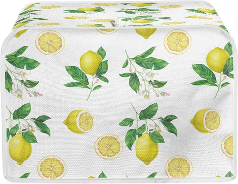 Toaster Cover 4 Slice,Lemon Theme Small Appliance Toaster Oven Cover for Kitchen,Dust and Fingerprint Protection,Machine Washable...