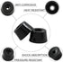 12PCS Cutting Board Feet, 0.47" W x 0.79" H Rubber Feet for Cutting Board with with Steel Matching Screws, Non-Slip Rubber Cutting Board Legs for ...