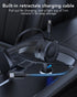 Retractable Car Charger, 3 in 1 Fast Car Phone Charger, 2 Retractable Cables and 1 USB Ports Small Car Charger Adapter, Car Charger Compatible wit...