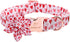 Valentine's Day Dog Collar with Bow Tie,White Red Pink Love Male Dog Collar with Safety Metal Buckle Adjustable Puppy Collars for Small Medium Lar...