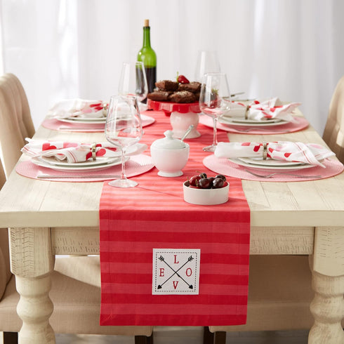DII Valentine's Day Table Top Collection, Table Runner, 14x72, in Love...