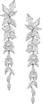 SWEETV Marquise Cubic Zirconia Wedding Earrings for Women Brides, Crystal Chandelier Bridal Drop Earrings for Prom Pageant...