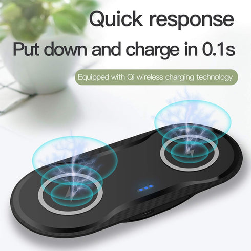Tysun Wireless Charger, 2 in 1 Wireless Charging Station, Fast Wireless Charging Pad for iPhone 14,13,12 Pro Max/Pro/Mini/Plus...