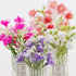 Miniature Flowers with Vase Dollhouse Glass Vase 1:6 Scale Mini Flower in Vase,Flower in Tall Glass Vase(Set of 4)...