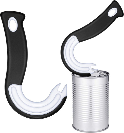 Mudder 2 Pieces Easy Open Ring Pull Can Opener for Soda and Food Cans Easy Grip Pop Opener Manual Ring-pull Helper for Ring Pull Tab Cans Tins Bot...