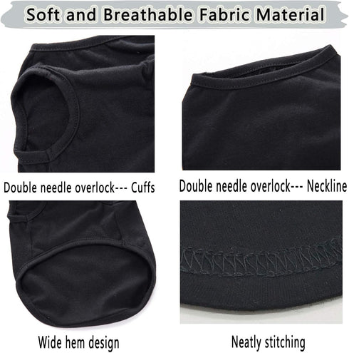 Dog Shirts Puppy Clothes for Small Dogs Boy, Pet T-Shirts Doggy Vest Apparel, Comfortable Summer Shirts Beach Wear Clothing, Outfits for Medium Do...