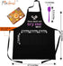 Cooking Apron for Mom with Spatula and Gift Box, Funny Kitchen Apron with 3 Pockets, Mom Gift, Cute Apron, Mother's Day Gift (Thou Shalt Not Try M...