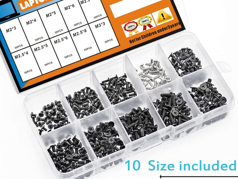 500pcs Laptop Notebook Computer Screw Kit Set for IBM HP Dell Lenovo Samsung Sony Toshiba Gateway Acer...