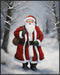 Posterizer 1 pcs-Santa Clause in snowy winter-in oil painting style-1-Holiday Poster Collection-Landscape & Nature Art-Living Room Bedroom Decor- ...