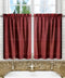 Ellis Curtain Stacey Sheer 56-by-30 Inch Tailored Tier Pair Curtains, Merlot, 56x30...