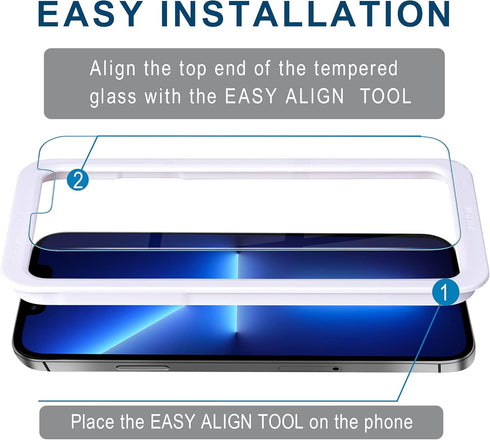 Arae Screen Protector Compatible with iPhone 13 Pro Max / 14 Plus, HD Tempered Glass Anti Scratch Work with Most Case, 6.7 inch, 3 Pack......