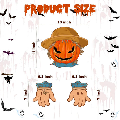 3 Pieces Halloween Fence Peeker Decoration Scary Peeper Halloween Outdoor Decoration Halloween Garden Yard Decor for Home Patio Holiday Party Lawn...