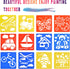 24 Pieces Painting Stencil Templates for Kids 6 Inches Drawing Stencils Chalk Stencils Plastic Drawing Washable Template Stencils for Children Tod...