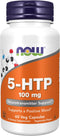 NOW Supplements, 5-HTP (5-hydroxytryptophan) 100 mg, Neurotransmitter Support*, 60 Veg Capsules...