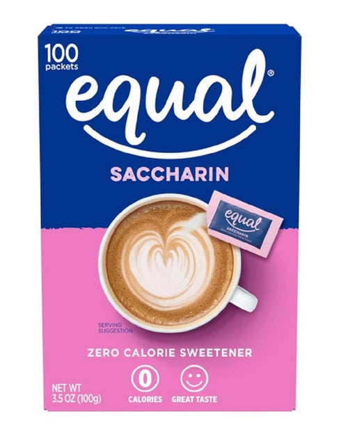 EQUAL Pink Zero Calorie Sweetener, Saccharin Sugar Substitute, Zero Calorie Sweetener Packets, Sugar Alternative, 100 Ct (Pack of 1)...