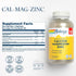 SOLARAY Calcium Magnesium Zinc Supplement - with Calcium 1000mg, Magnesium 500mg - Bone Health, Muscle Function, Heart Health and Immune Support -...